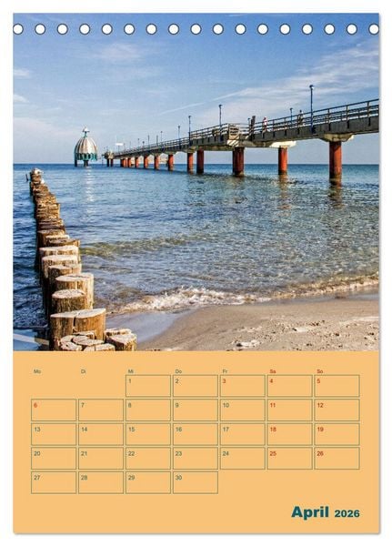 Produktbild: Fischland-Dar&szlig;-Zingst Terminplaner (Tischkalender 2026 DIN A5 hoch), CALVENDO Monatskalender