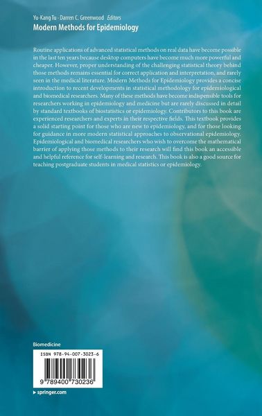 Produktbild: Modern Methods for Epidemiology