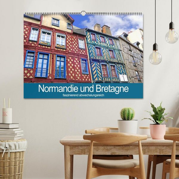 Produktbild: Normandie und Bretagne-faszinierend abwechslungsreich (Wandkalender 2026 DIN A2 quer), CALVENDO Monatskalender