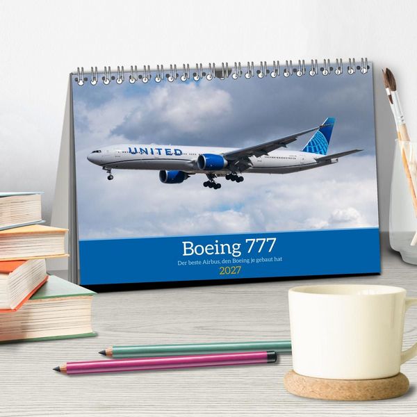 Produktbild: Boeing 777 Die Triple Seven (Tischkalender 2027 DIN A5 quer), CALVENDO Monatskalender
