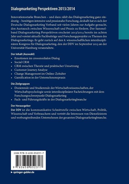 Produktbild: Dialogmarketing Perspektiven 2013/2014