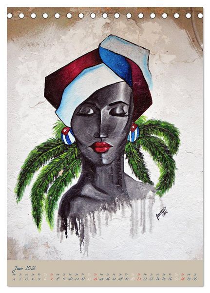 Produktbild: CUBAN GRAFITTI (Tischkalender 2026 DIN A5 hoch), CALVENDO Monatskalender