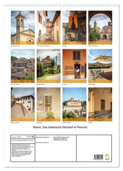 Produktbild: Barolo. Das malerische Weindorf im Piemont. (Wandkalender 2026 DIN A2 hoch), CALVENDO Monatskalender