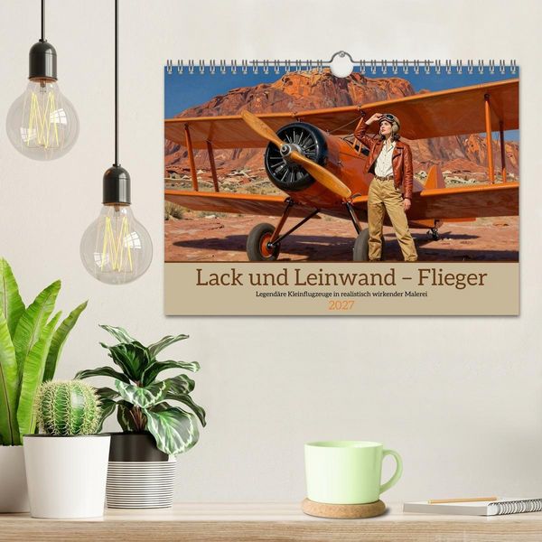 Produktbild: Lack und Leinwand &ndash; Flieger (Wandkalender 2027 DIN A4 quer), CALVENDO Monatskalender