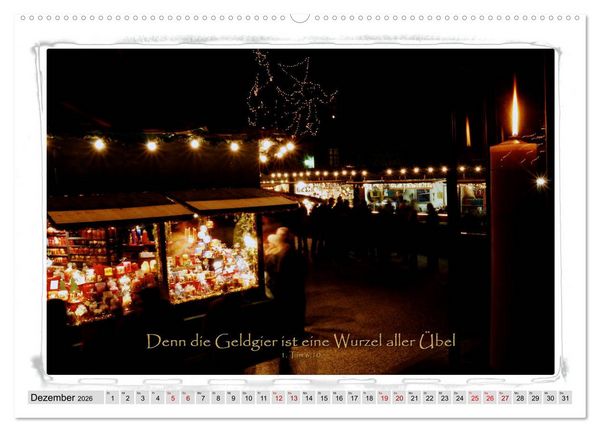Produktbild: Biblische Spr&uuml;che und Verse (hochwertiger Premium Wandkalender 2026 DIN A2 quer), Kunstdruck in Hochglanz
