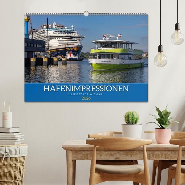 Produktbild: Hansestadt Wismar - Hafenimpressionen (Wandkalender 2026 DIN A2 quer), CALVENDO Monatskalender