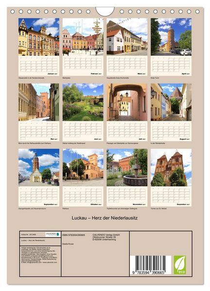 Produktbild: Luckau &ndash; Herz der Niederlausitz (Wandkalender 2027 DIN A4 hoch), CALVENDO Monatskalender