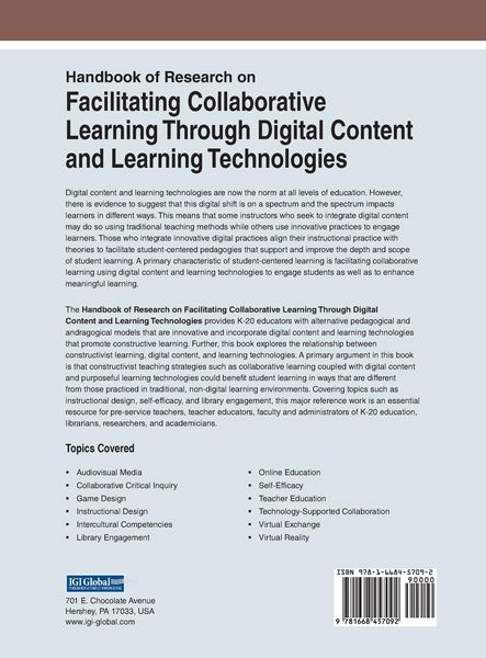 Produktbild: Handbook of Research on Facilitating Collaborative Learning Through Digital Content and Learning Technologies