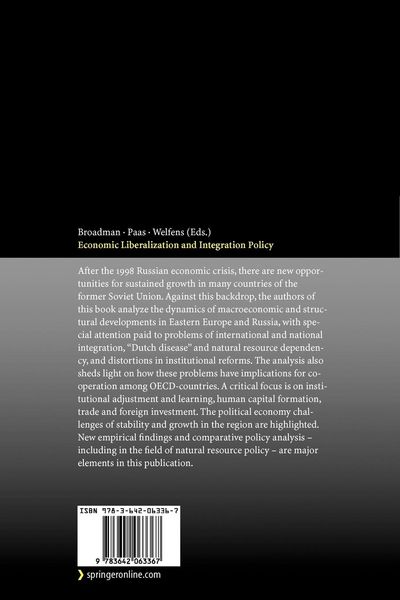 Produktbild: Economic Liberalization and Integration Policy
