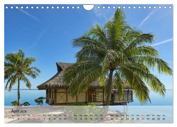 Produktbild: French Polynesia Paradise in the South Pacific (Wall Calendar 2026 DIN A4 landscape), CALVENDO 12 Month Wall Calendar