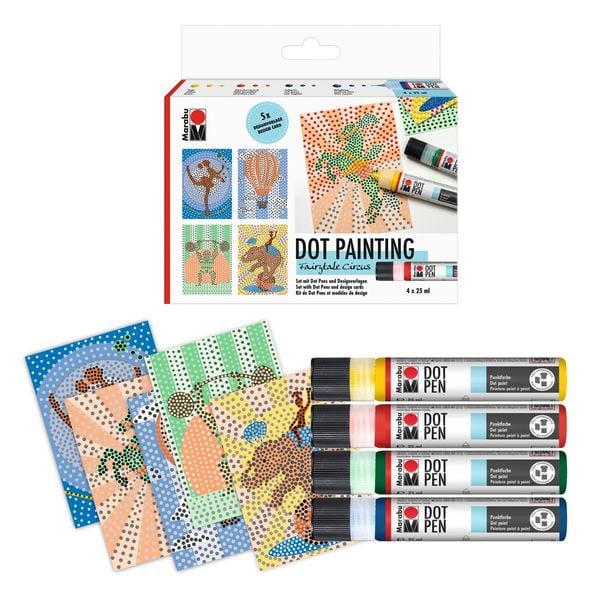 Marabu Dot Painting Set Fairytale Circus 4x25ml