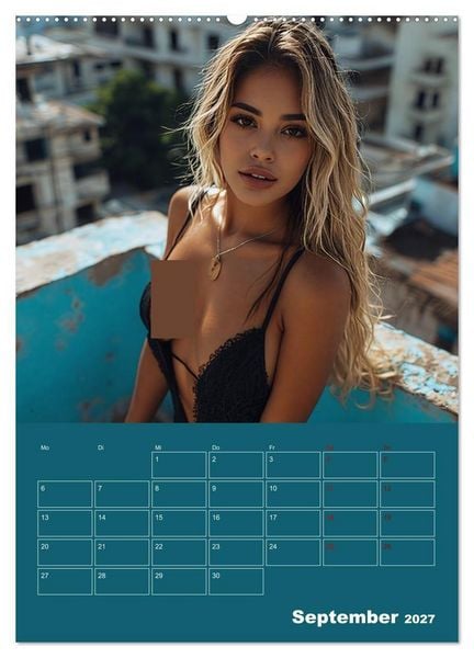 Produktbild: Latina Bikini Kalender: Glamour&ouml;se KI-Kunst mit hei&szlig;en Latina Models (Wandkalender 2027 DIN A2 hoch), CALVENDO Monatskalender