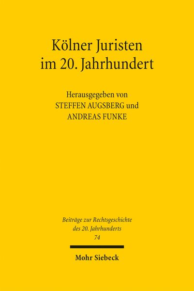 Produktbild: K&ouml;lner Juristen im 20. Jahrhundert