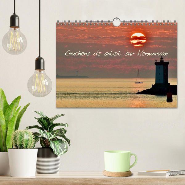 Produktbild: Couchers de soleil sur Kermorvan (Calendrier mural 2026 DIN A4 vertical), CALVENDO calendrier mensuel
