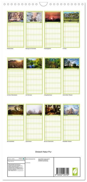 Produktbild: Familienplaner 2027 - Dreieich Natur Pur mit 5 Spalten (Wandkalender, 21 x 45 cm) CALVENDO