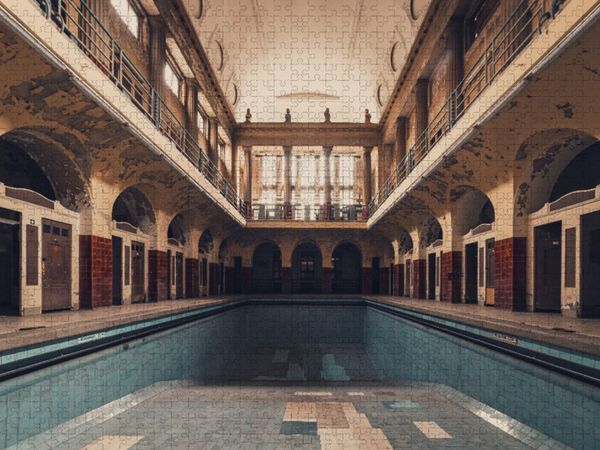 Produktbild: CALVENDO Puzzle Ein Motiv aus dem Kalender Das alte Stadtbad Leipzig | 1000 Teile Lege-Gr&ouml;&szlig;e 64x48cm Foto-Puzzle f&uuml;r gl&uuml;ckliche Stunden