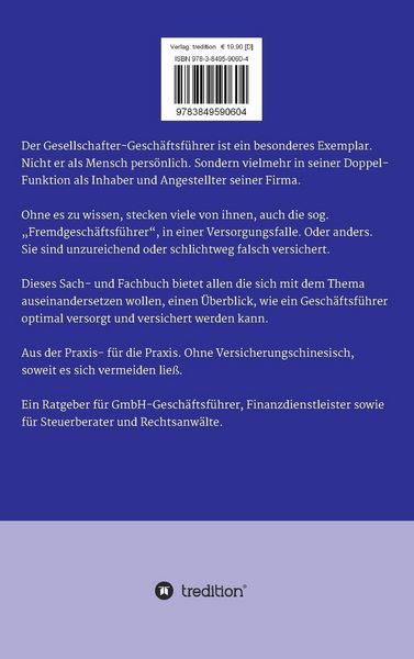 Produktbild: Die Versorgung(-sfallen) des GmbH-Gesch&auml;ftsf&uuml;hrer