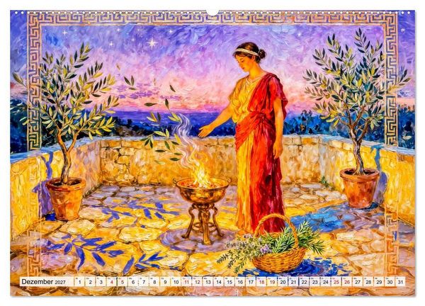 Produktbild: Die G&ouml;tter des Olymps - Die G&ouml;tter der Antike in epischen Bildern (Wandkalender 2027 DIN A2 quer), CALVENDO Monatskalender