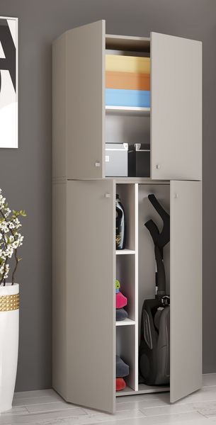 Produktbild: Holz Besenschrank Staubsauger Putzschrank Lona