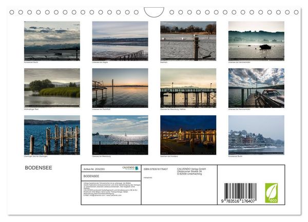 Produktbild: BODENSEE (Wandkalender 2026 DIN A4 quer), CALVENDO Monatskalender