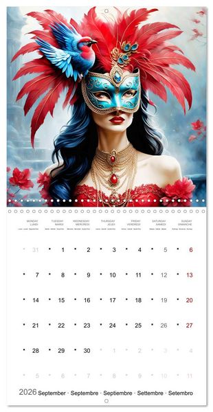 Produktbild: Transformation fascinante (Calendrier mural carr&eacute; 2026 30x30 cm) Calendrier double avec une page pour vos prises de notes