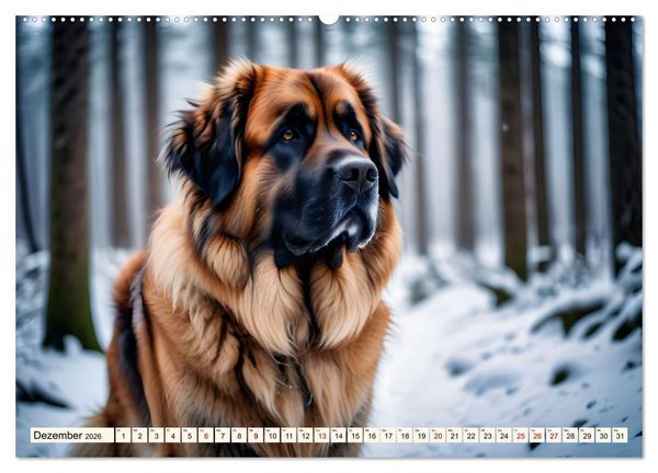 Produktbild: Leonberger - der zahme L&ouml;we (hochwertiger Premium Wandkalender 2026 DIN A2 quer), Kunstdruck in Hochglanz