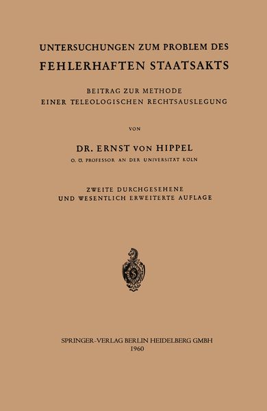 Produktbild: Untersuchungen zum Problem des fehlerhaften Staatsakts