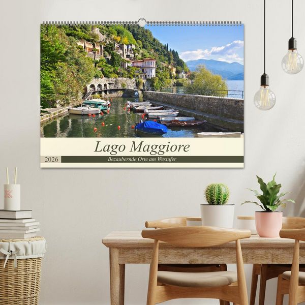 Produktbild: Lago Maggiore - Bezaubernde Orte am Westufer (Wandkalender 2026 DIN A2 quer), CALVENDO Monatskalender