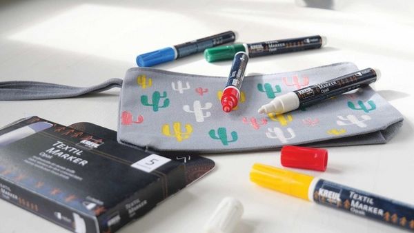 Produktbild: KREUL Textil Marker Opak medium 5er Set