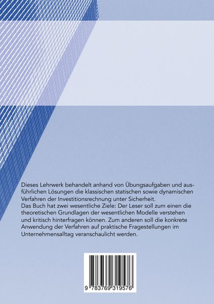 Produktbild: Theorie und Praxis der Investitionsrechnung