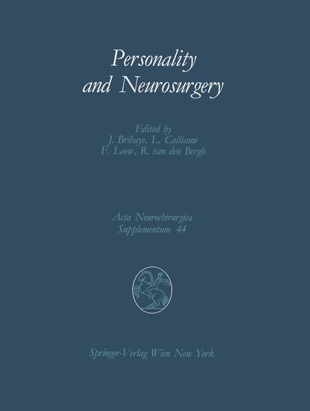Produktbild: Personality and Neurosurgery