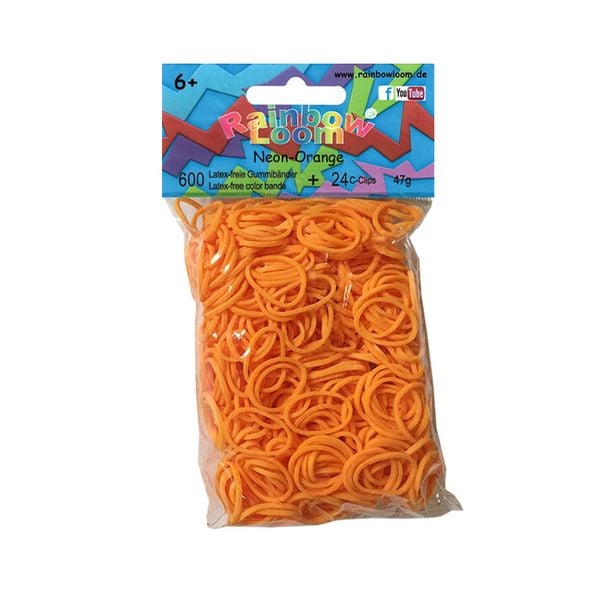 Rainbow Loom Gummibänder Neon-Orange