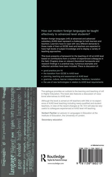 Produktbild: Teaching Modern Foreign Languages at Advanced Level