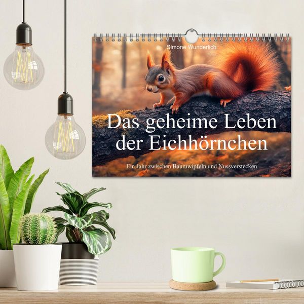 Produktbild: Das geheime Leben der Eichh&ouml;rnchen - Ein Jahr zwischen Baumwipfeln und Nussverstecken (Wandkalender 2026 DIN A4 quer), CALVENDO Monatskalender