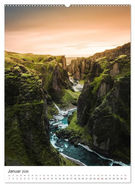 Produktbild: Ein Roadtrip durch Island (Wandkalender 2026 DIN A2 hoch), CALVENDO Monatskalender