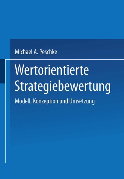 Produktbild: Wertorientierte Strategiebewertung