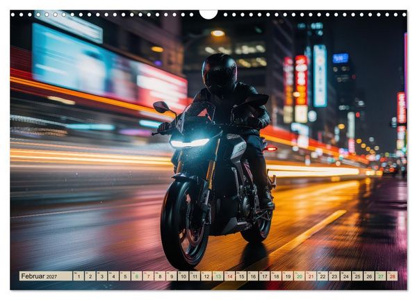 Produktbild: E-Motorrad-Biker (Wandkalender 2027 DIN A3 quer), CALVENDO Monatskalender