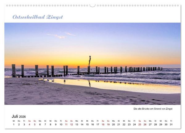 Produktbild: Panorama-Blick Fischland-Darss-Zingst (Wandkalender 2026 DIN A2 quer), CALVENDO Monatskalender