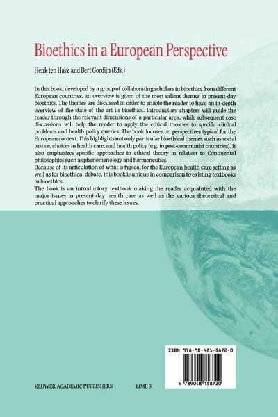 Produktbild: Bioethics in a European Perspective