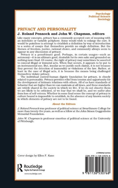 Produktbild: Privacy and Personality