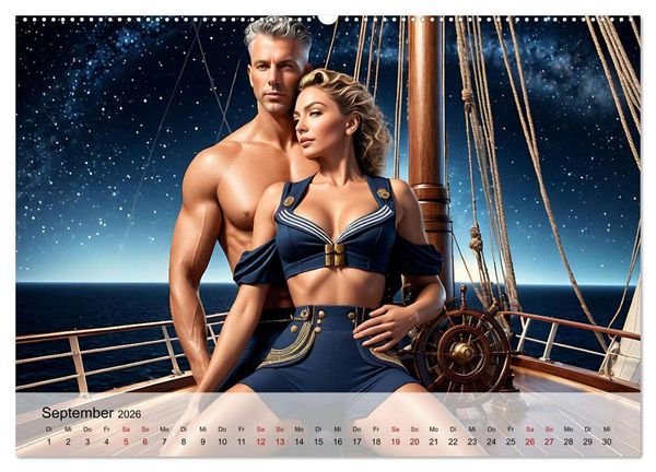 Produktbild: Maritime Leidenschaft - Sonne, Meer und hei&szlig;e Flirts (Wandkalender 2026 DIN A2 quer), CALVENDO Monatskalender