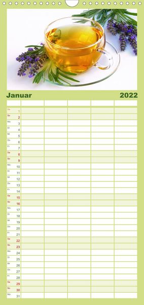 Produktbild: Familienplaner Arzneipflanzen (Wandkalender 2022 , 21 cm x 45 cm, hoch)