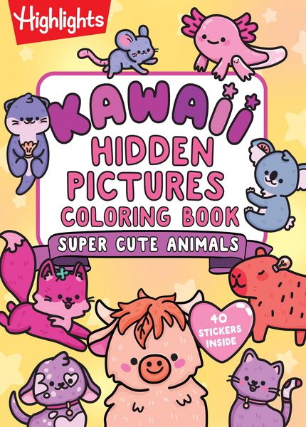Produktbild: Kawaii Hidden Pictures Coloring Book: Super Cute Animals