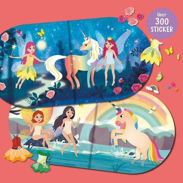Produktbild: Stickerbuch: Anziehpuppen zum Stickern. Regenbogen-Feen und Einh&ouml;rner