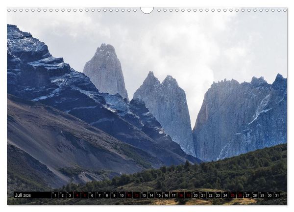 Produktbild: Patagonien mit Feuerland (Wandkalender 2026 DIN A3 quer), CALVENDO Monatskalender