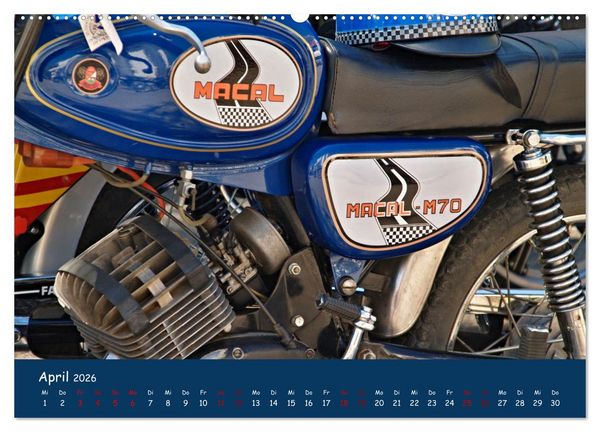 Produktbild: Vintage Mopeds (Wandkalender 2026 DIN A2 quer), CALVENDO Monatskalender