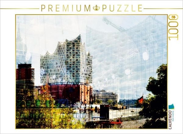 CALVENDO Puzzle Hamburg ist um ein Wahrzeichen reicher | 1000 Teile Lege-Größe 64 × 48 cm Foto-Puzzle für glückliche Stunden