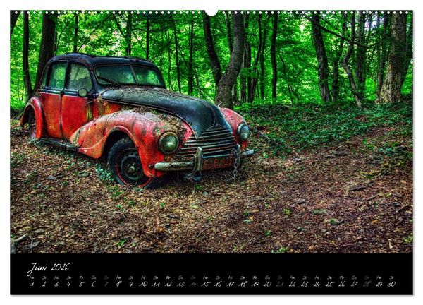 Produktbild: Oldtimer - verlassen verrostet vergessen (hochwertiger Premium Wandkalender 2026 DIN A2 quer), Kunstdruck in Hochglanz