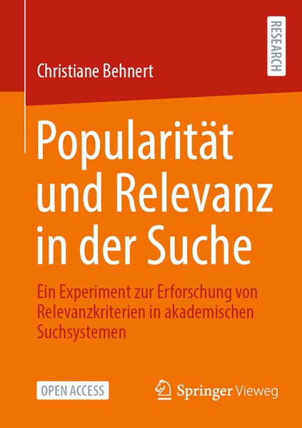 Produktbild: Popularit&auml;t und Relevanz in der Suche