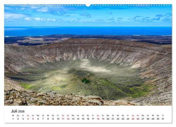 Produktbild: Lanzarote - Insel der spektakul&auml;ren Landschaften (Wandkalender 2026 DIN A2 quer), CALVENDO Monatskalender